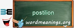 WordMeaning blackboard for postilion